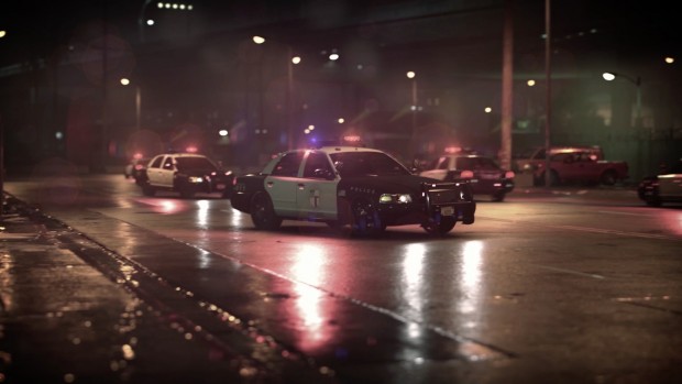 Der Look des Rennspiels ist cineastisch, Entwickler Ghost Games arbeitet stark mit Filtern. Ärger mit den Gesetzeshütern kann man übrigens aus dem Weg gehen, indem man das fällige Bußgeld direkt begleicht. (Bild: Electronic Arts)